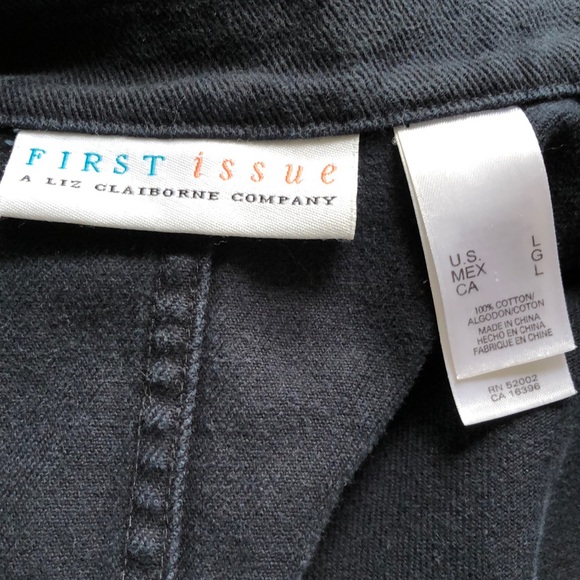 Liz Claiborne — First Issue dark blue Jean jacket dark blue size L - Picture 8 of 8